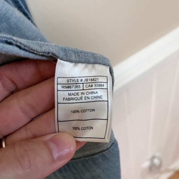 Jack denim cotton vest with zippers size small S - Picture 3 of 8